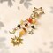 Kimonce Sun and Moon Keychain Colorful Star Beads Gemstone Charm, Y2K Aesthetic Purse Charm for Women,Men, Handbag & Backpack Decoration